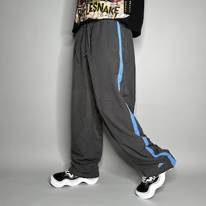 Vintage Nike Track Pants Navy Blue Nylon Sweatpants Baggy Vintage Nike Track Pants Navy Blue Nylon Sweatpants Baggy