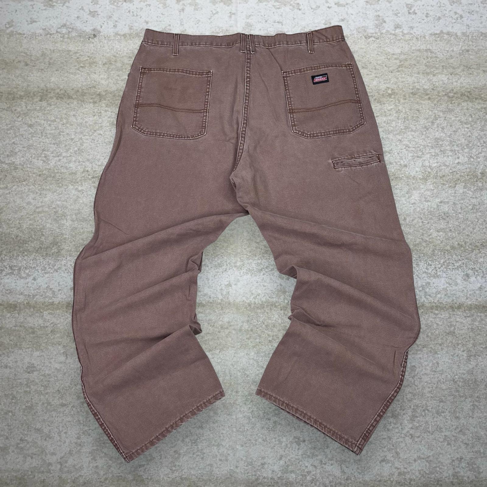 Vintage 90s Dickies Carpenter Pants 42x30 Baggy Fit Chocolate