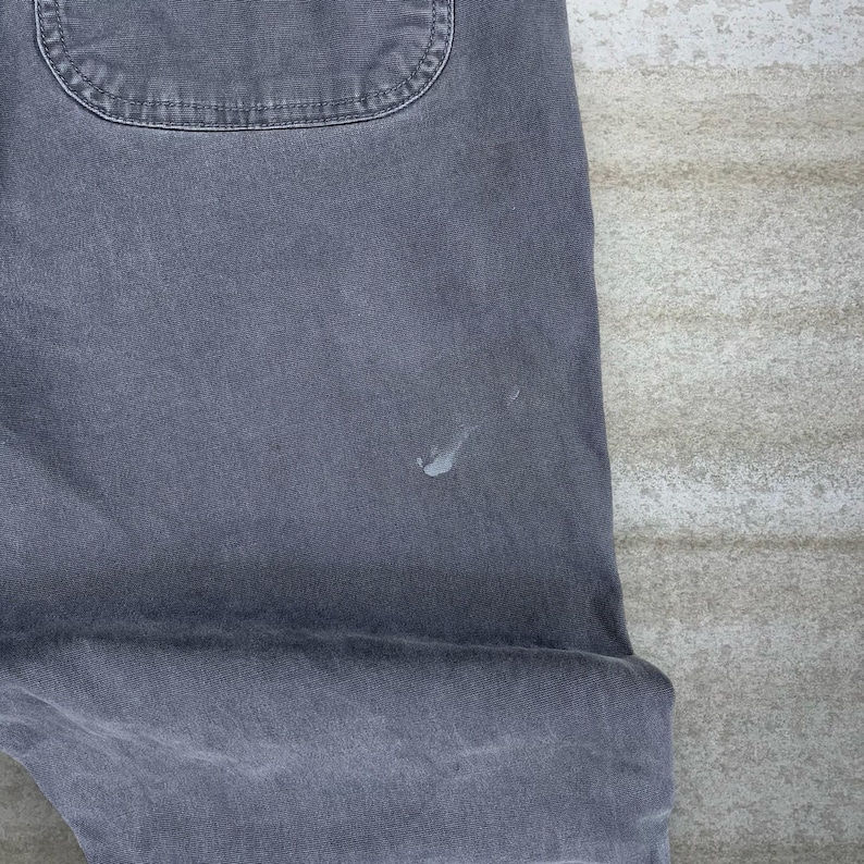 Vintage 90s Carhartt Carpenter Pants 38x32 Straight Fit Iron Grey Dungarees image 6