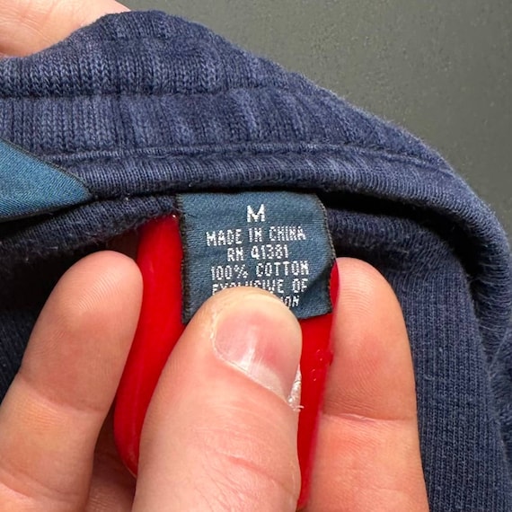 Vintage Polo Ralph Lauren Sweatpants Navy Blue Co… - image 5