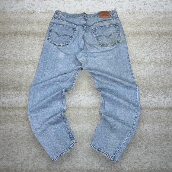 Vintage Levis Jeans 550 40x34 Relaxed Fit Light Wash Denim Paper Tag Red Tab 100 Cotton 90s Etsy Canada