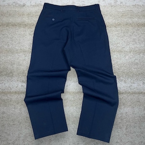 True Vintage Levis Dress Pants 36x30 Navy Blue Relaxed Flared Fit Flat Front 70s