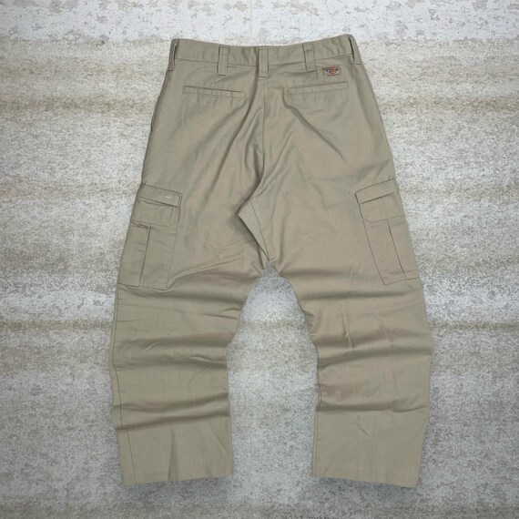 Vintage Tan Dickies Cargo Pants 34x32 Baggy Fit F… - image 1