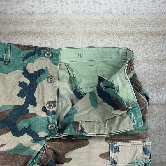 Vintage Military Camo Tactical Pants Baggy Double… - image 4