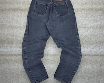 Vintage Y2K NorthCrest Jeans Womens 12 Relaxed Tapered Smoke Black Wash Denim