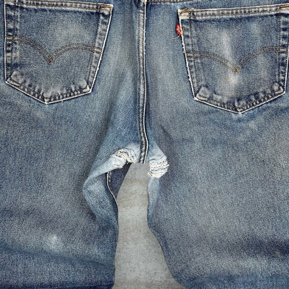 Vintage Levi's 517 Jeans Slim Fit Boot Cut Dark W… - image 8