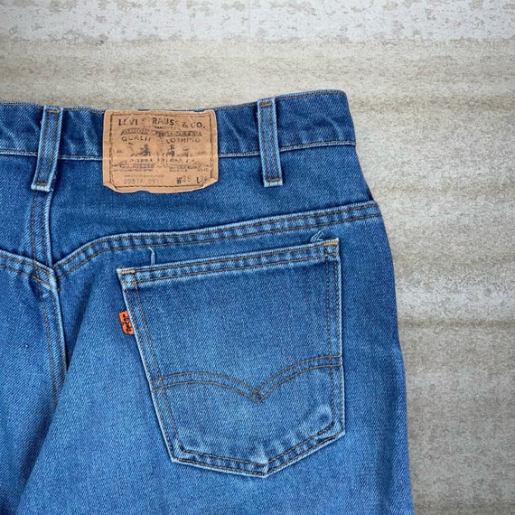 Vintage Orange Tab Levis Bootcut Jeans Mens 36x34… - image 3