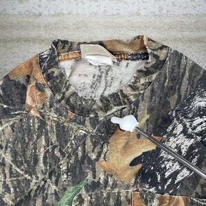 Koszula męska w stylu vintage z lat 90. Mossy Oak, myśliwska, moro, bawełniana, z krótkim rękawem, Woodland, rozmiar XL zdjęcie 7