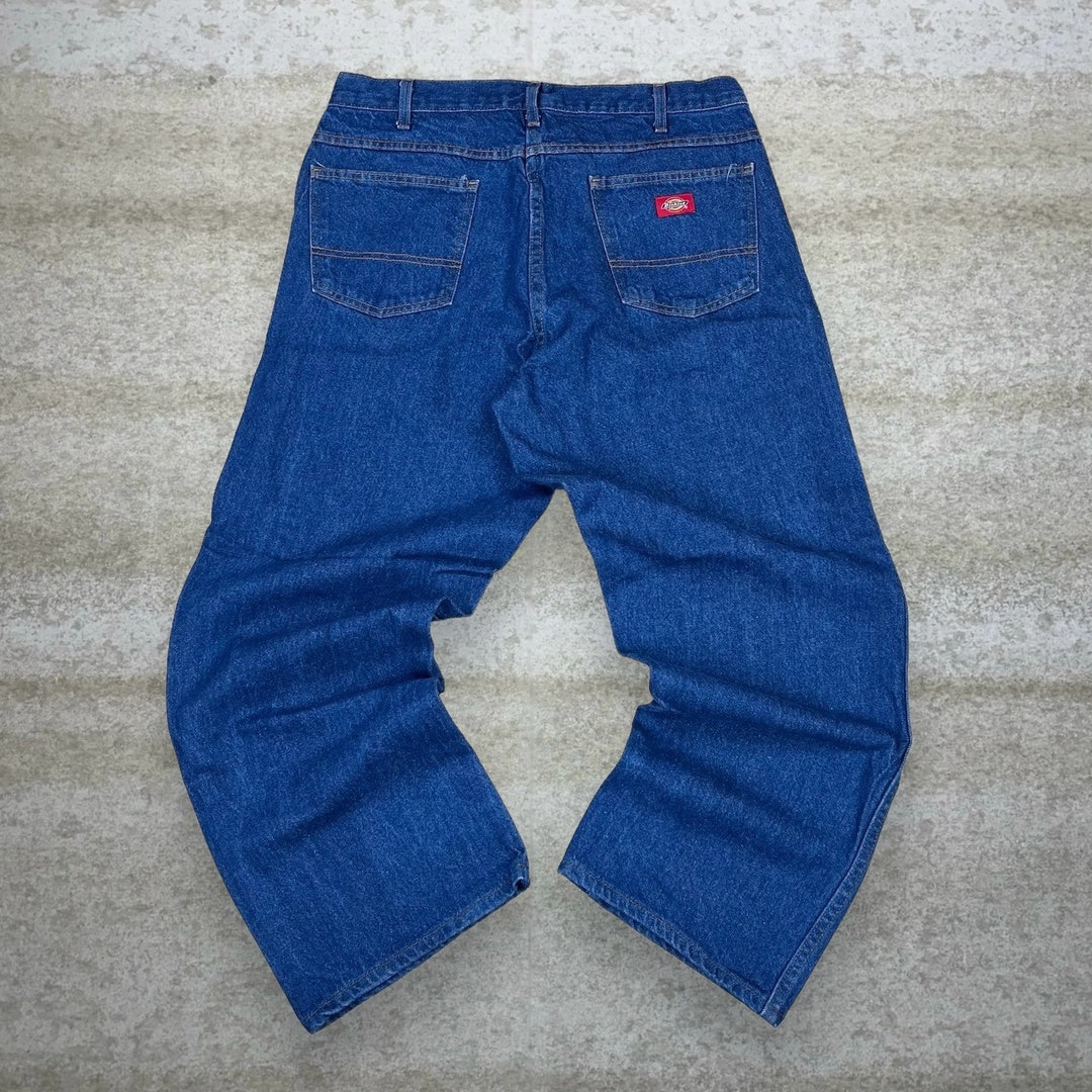 Vintage Dickies Jeans Dark Wash Work Wear Denim Red Label Relaxed