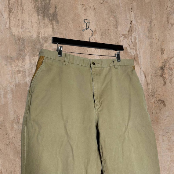 Vintage Orvis Casual Pants Tan Baggy Fit Flat Fro… - image 4
