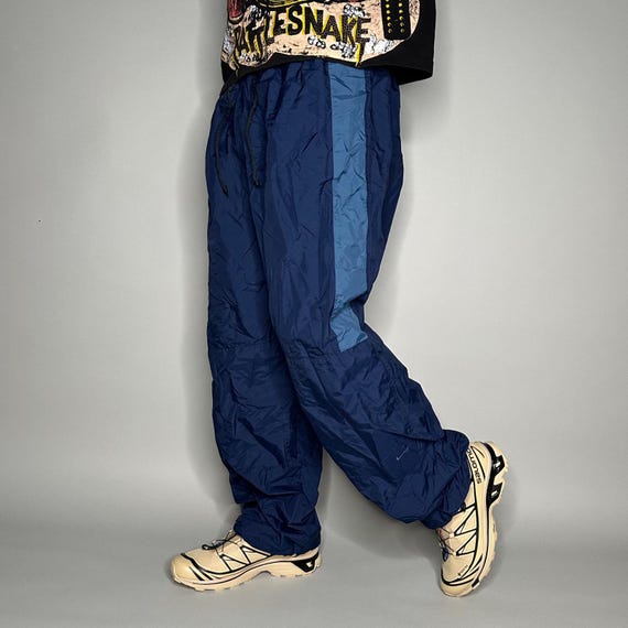 Vintage Y2K Nike Track Pants Mens XL Baggy Navy Blue Sweatpants
