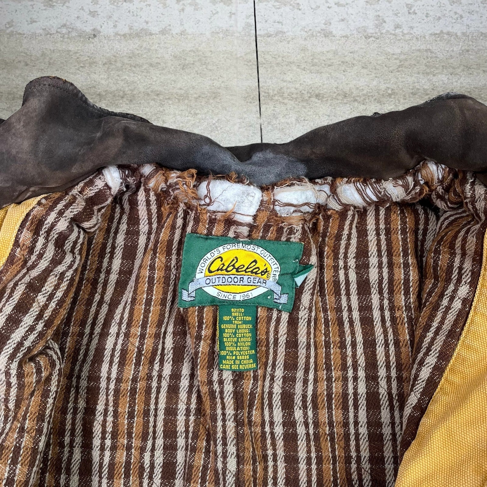 Vintage Cabelas Canvas Jacket Mens L Tan Plaid Lined Full Vintage Cabelas Canvas Jacket Mens L Tan Plaid Lined Full