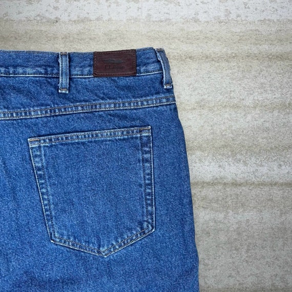 Vintage Fleece Lined LL Bean Jeans Medium Wash Wo… - image 3
