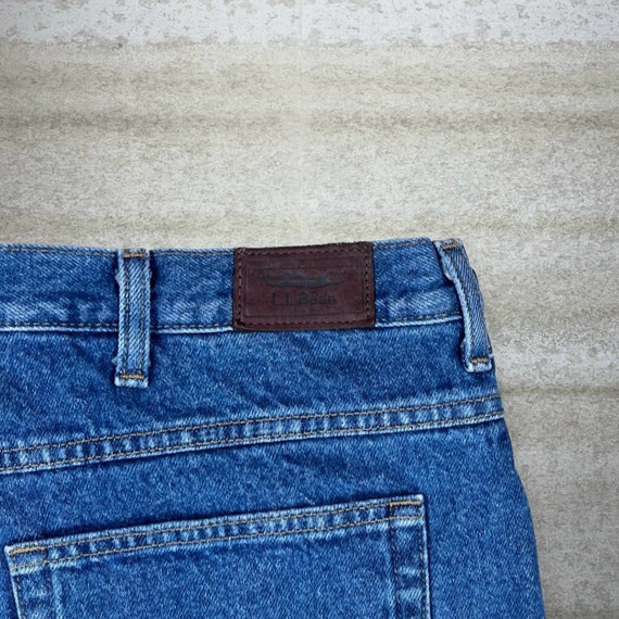 Vintage Fleece Lined LL Bean Jeans Medium Wash Wo… - image 4