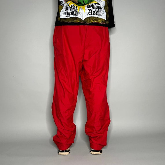 Vintage Adidas Track Pants Mens XL Red Polyester … - image 3