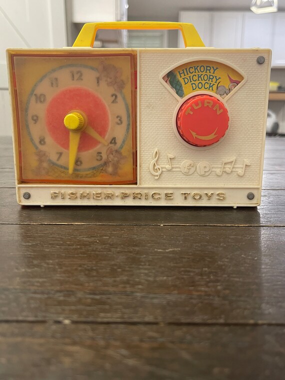 Vintage Fisher Price Wind up Music Box Radio Hickory Dickory Etsy