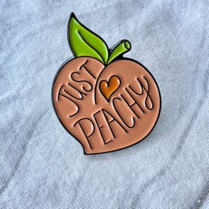 RESTOCKED! Just Peachy pin gift Georgia peach sweet backpack jacket hat