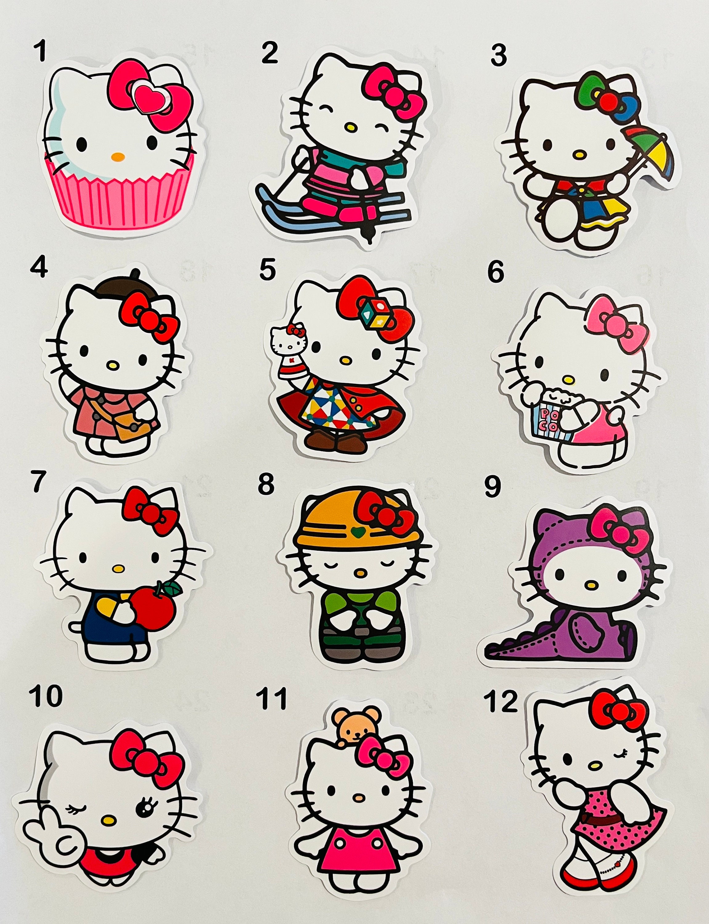 1-50 Pcs Hello Kitty Stickers, Birthday Party, School Supplies, Decorate,  Baby, Cat, Anime, Diy, Scrapbooking 