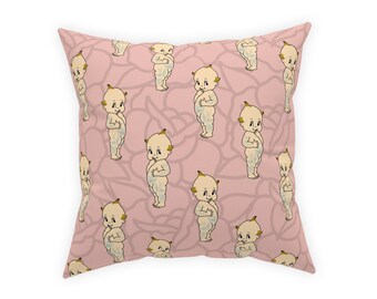 Tattooed Kewpie Doll Broadcloth Pillow