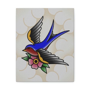 Swallow digital canvas print