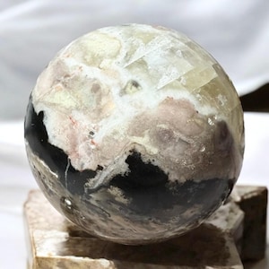 Gorgeous Brown Zebra Jasper Sphere |Striking Crystal for Grounding and Balance