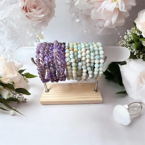 Selenite/Satin Spar Wand Bracelet Holder|Elegant Crystal Display for Jewelry Charging and Organization