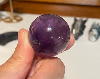 Gorgeous Ametrine Sphere from Brazil- Harmonizing and Energizing Crystal Sphere for Balance and Spiritual Growth