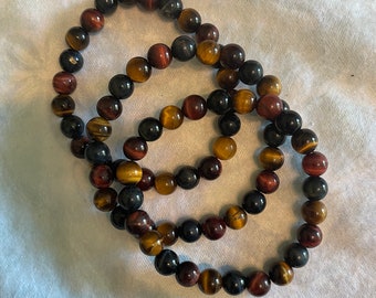 Multicolor Tiger's Eye Bracelet -8mm Beads