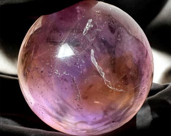 Gorgeous Ametrine Sphere from Brazil|Natural Ametrine Sphere | Unique Purple and Golden Crystals