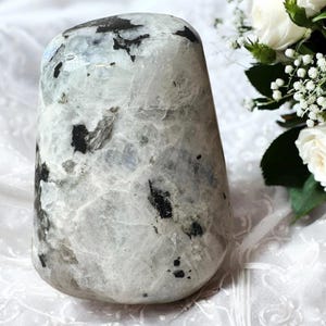 Enchanting Rainbow Moonstone Free Form | Flashy, Ethereal Glow | Crystal Decor
