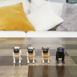 Handmade Pug Statue 1:6