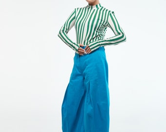 Genderless, Blue Balloon Pants, Baggy Pants, Dancing Pants, Blue Pants