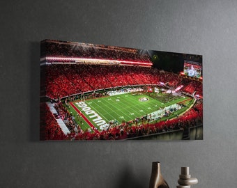 Georgia Bulldogs Canvas &quot;Sanford Glory&quot; Sanford Stadium | College | Canvas Wall Art | After Darkness Art