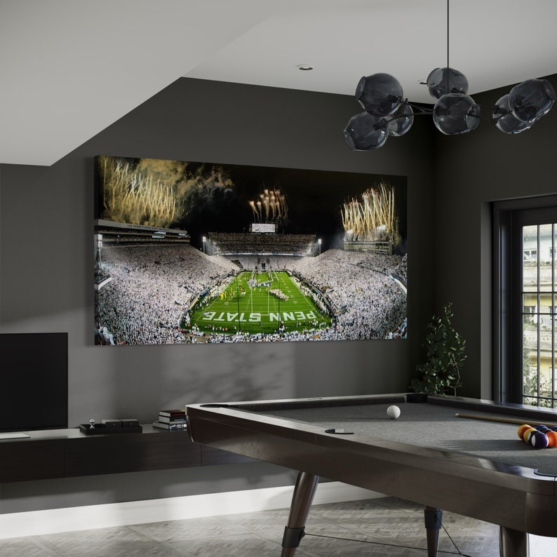 Penn State Nittany Lions Canvas VICTORY SKY Beaver Stadium Football Field College Canvas Wall