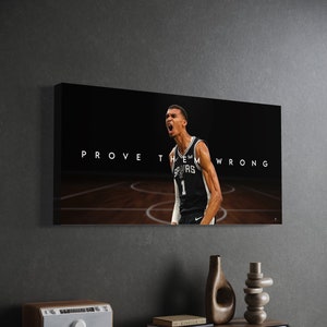 Victor Wembanyama Leinwand ""Prove The Wrong"" | Leinwand Wand Kunst | San Antonio Spurs | Wembby