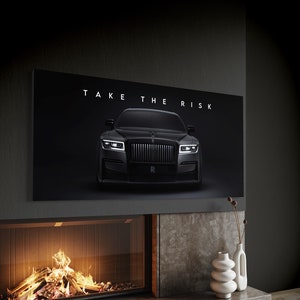 Rolls Royce Phantom Canvas - Take The Risk | Canvas Wall Art | Motivation