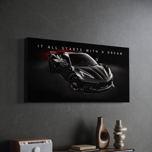 C8 Corvette Z06 Toile « Z06 Dreaming » | Art mural en toile | Motivation