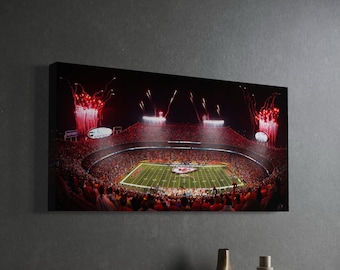 Kansas City Chiefs Canvas “ARROWHEAD AWAKENED” Arrowhead Stadium GEHA Field| Nfl | Canvas Wall Art | After Darkness Art