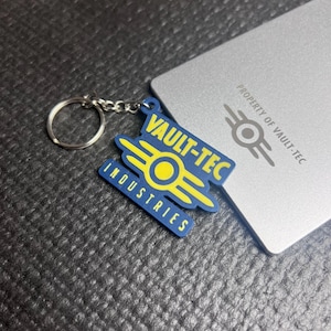 Fallout Keychain, Video Game Keychain, Vault-Tec Industries, Fallout 3, Fallout 4, Pipboy, Fallout TV Series, Fallout Accessories, Gaming