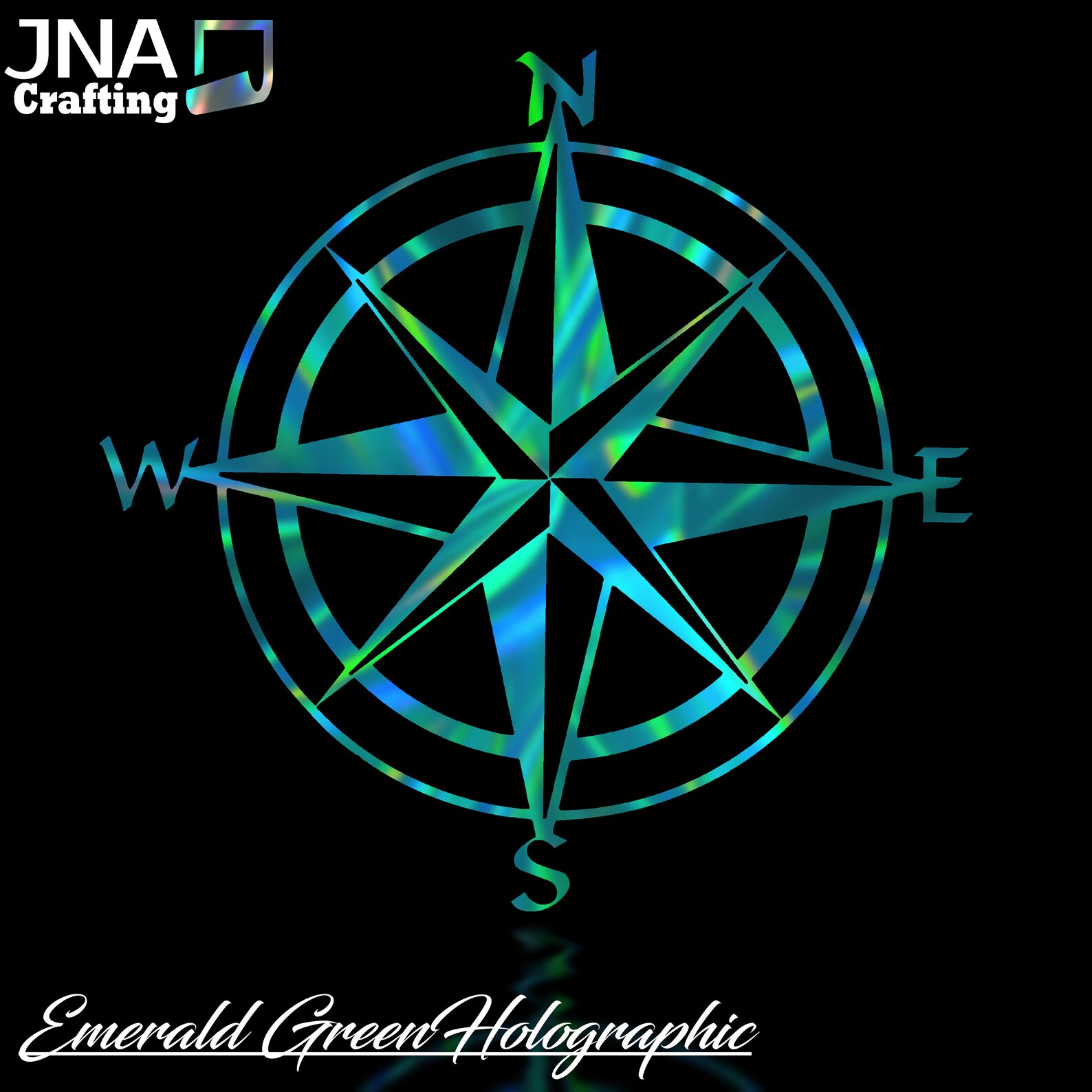 Compass Decal Car, Truck, Windshield, Laptop, Vinyl, Holographic, Decal ...