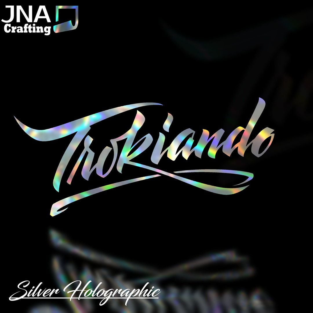 Trokiando Decal: Holographic Vinyl Sticker for Cars, Laptops - Etsy