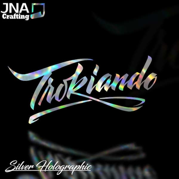 Trokiando Decal for cars , Trucks, Laptops, Trucks, Laptops, Vinyl, Holographic, Accessories, Personalized, Spanish