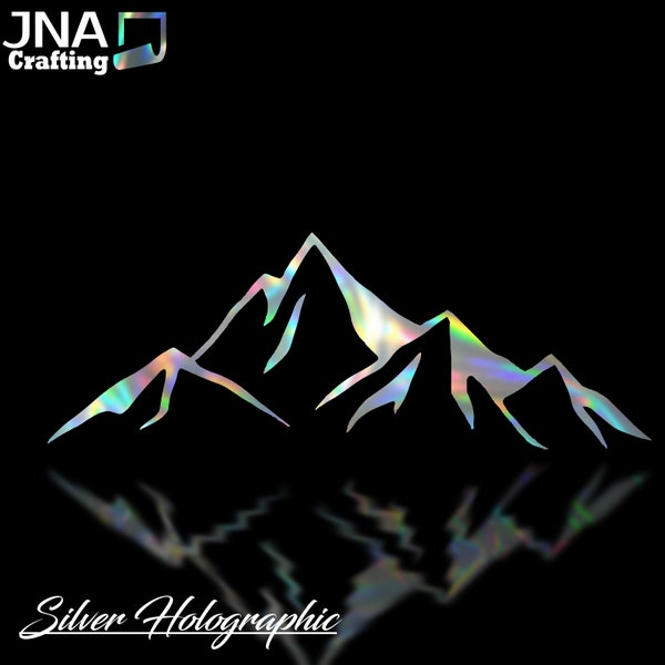 Mountains Decal  LARGE SIZES Car/Truck/Windshield/Bumper/Laptop/Vinyl/Holographic/Decal/Accessories