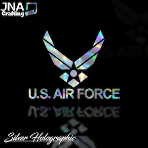 U.S. Air Force Decal Car, Truck, Windshield, Laptop, Vinyl, Holographic, Decal, Accessories, Gifts, Personalized