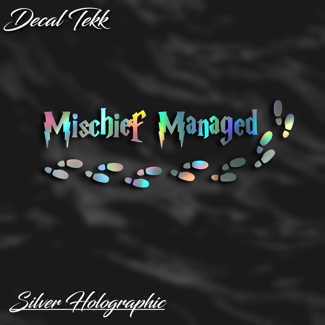 HP Mischief Managed Footprints Decal for Cars Trucks Etsy