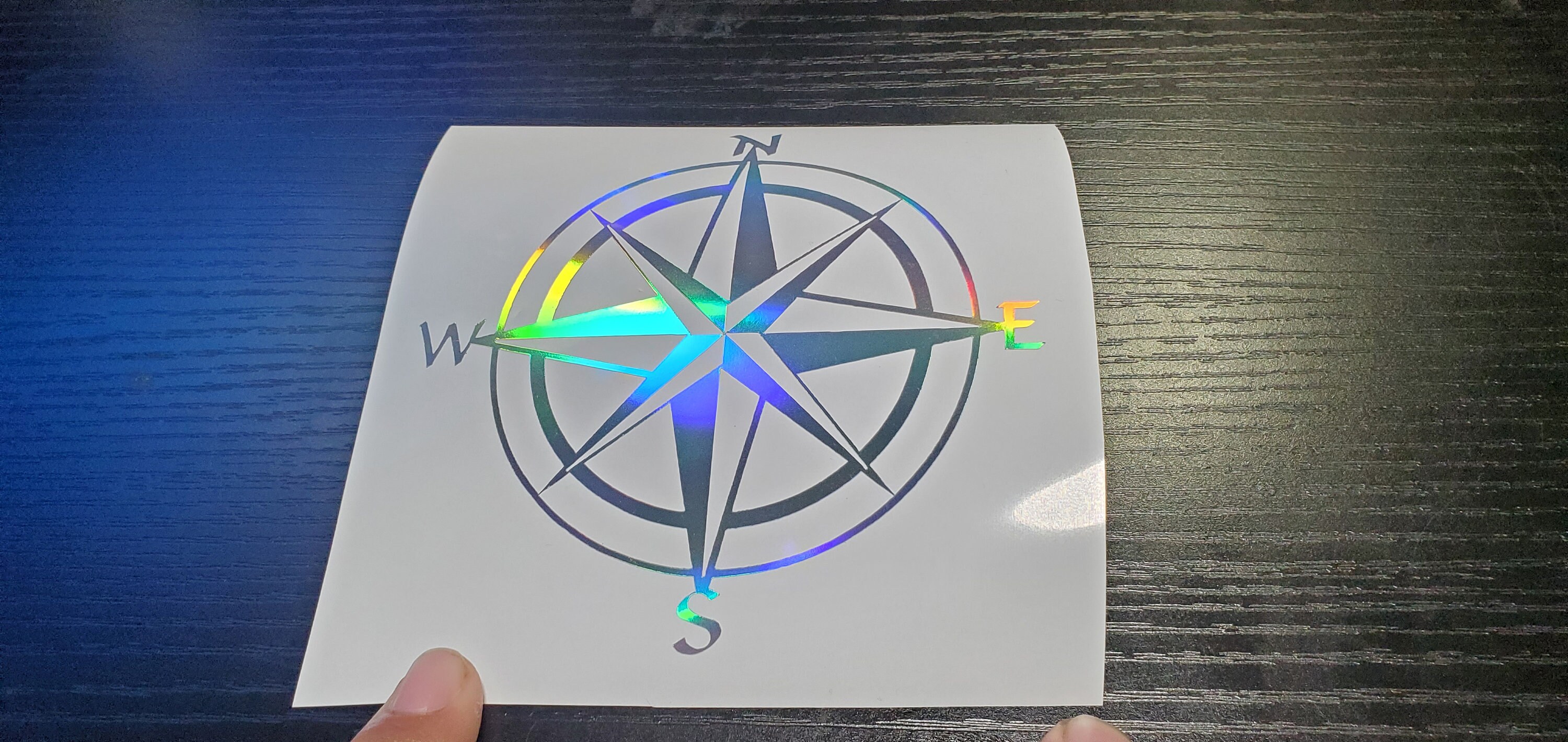 Compass Sticker Digital Compass Decal Car, Truck, Windshield, Laptop, Vinyl, Holographic, Decal ...