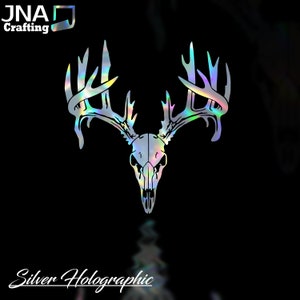 Deer Head Hunting Decal Car, Truck, Windshield, Laptop, Vinyl, Holographic, Decal, Accessories, Gifts, Personalized,