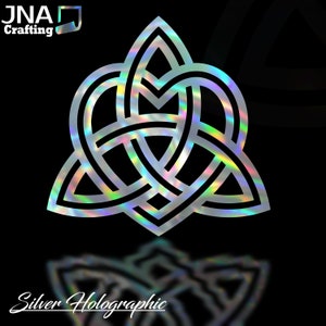 Holographic Celtic Knot Heart Vinyl Decal: Car, Laptop, Truck