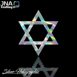 Star of David Decal Car, Truck, Windshield, Laptop, Vinyl, Holographic, Decal, Accessories, Gifts, Personalized