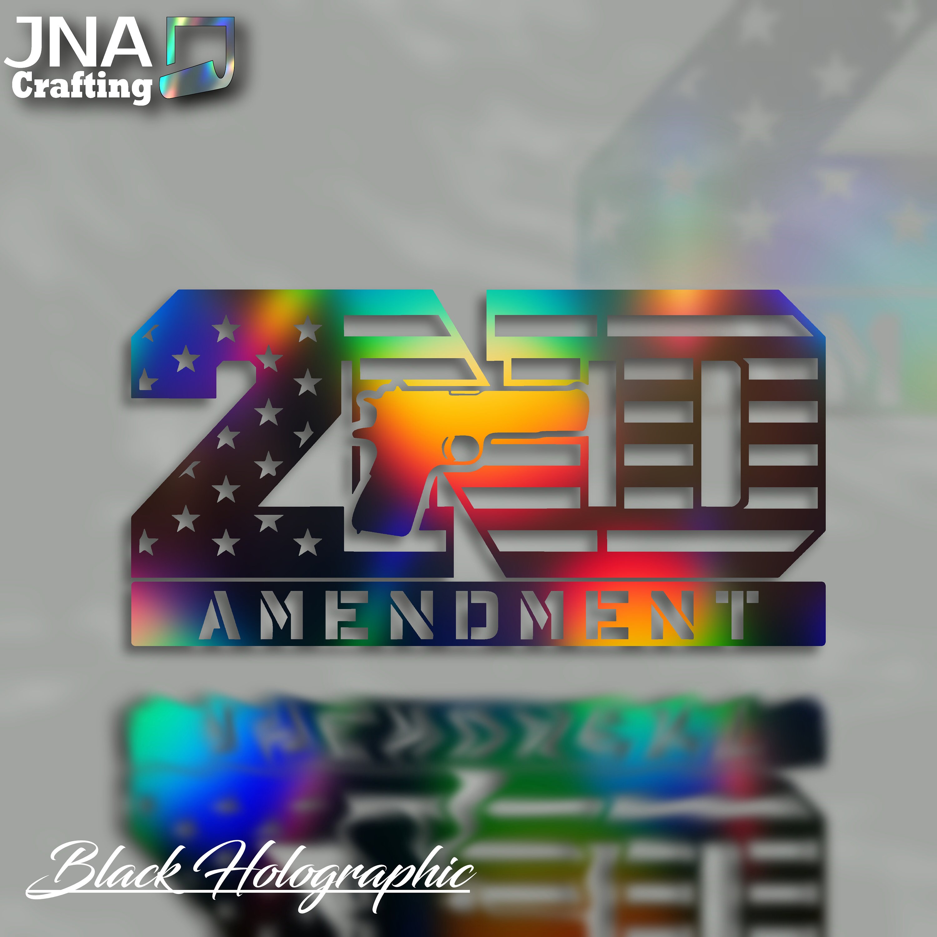 2nd Amendment Decal Car, Truck, Windshield, Laptop, Vinyl, Holographic ...